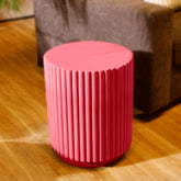Roderick Ribbed Side Stool Red